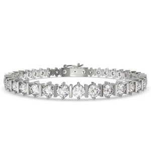 Unique Modern Round Cut Tennis <b>Bracelet</b> 1.25 Ct FG Lab Grown Diamond In Platinum For Bridal Anniversary Gift - Product Image 2