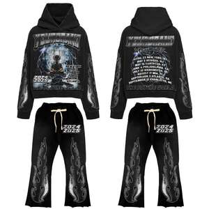 Conjunto de Sudadera con Capucha de Algodón Lavado al Ácido para Hombre, con Logotipo Personalizado, Cortavientos y Transpirable, para Gimnasio y Fitness en Invierno - Product Image 6