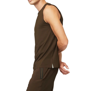 Débardeurs sur mesure pour hommes, chemises décontractées sans manches légères et durables de haute qualité, méthode de tissage en tricot respirant, vente en gros - Product Image 3