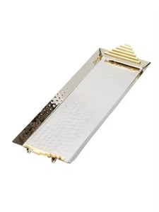 Plateau de service en cuivre écologique, passe au lave-vaisselle, design luxueux, pour le Ramadan, article décoratif pour la table, TI-401 - Product Image 4