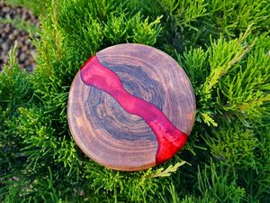 Ensemble de sous-verres en bois d'acacia et pierre de qualité supérieure avec support, tampons en bois faits à la main écologiques pour le bureau et la maison modernes - Product Image 6