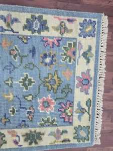 พรมขนสัตว์สีฟ้าอ่อนงานทำมือดีไซน์ทันสมัยปรับแต่งได้ขนาด5x8 6x9 7x10 8X12 9X14 10x12 - Product Image 3