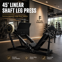 Machine de presse à jambes linéaire à 45 degrés PowerX Commercial, équipement d'entraînement de force des jambes à charge libre