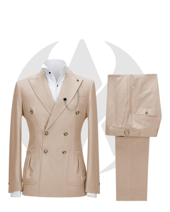 Botón doble de 2 piezas de alta calidad superior para traje de hombre con solapa de pico de Sialkot Pakistán transpirable del fabricante - Product Image 6