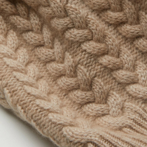 Hot Sale Cable Knit Cashmere Wool Hat Beanie Warm Winter Soft Knitted Kids or Adults Knit Hats Beanie - Product Image 2