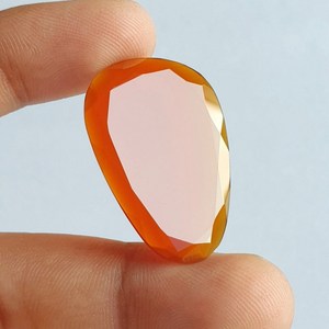 Cornaline naturelle pierre à facettes cornaline légère coupe cornaline lâche lisse cristal poli pour la fabrication de bijoux - Product Image 3