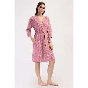 เสื้อคลุมชุดนอนแขน 3/4 สำหรับผู้หญิงพร้อมกระเป๋า สะดวกสบายและมีสไตล์ - Product Image 4