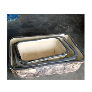 Pot de fleur en céramique émaillée jardinière d'intérieur décorative pour plantes d'intérieur herbes ou plantes succulentes dans les maisons modernes - Product Image 4