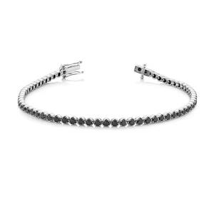 Bracelet en argent sterling plaqué or 18 carats avec diamant noir avec breloque perle d'eau douce Bracelet Moissanite tendance pour cadeau de fiançailles - Product Image 2