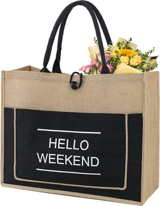 Bolso de yute Biodegradable, 100% Natural y respetuoso con el medio ambiente, para Año Nuevo - Product Image 1