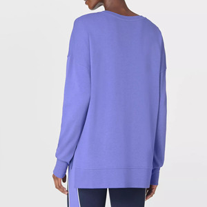 Ropa Deportiva Informal Transpirable con Capucha y Mangas Largas, Personalizable con Logotipo OEM, de Algodón Grueso, Holgada, Talla Grande para Mujer - Product Image 3