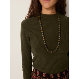 Pull Selva pour femme WEGNER, tricoté, décontracté, avec broderie florale gothique, boutons décoratifs, respirant, pour l'automne/hiver - Product Image 2