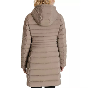 Chaqueta Varsity de Mezclilla de Invierno para Mujer, de Primera Calidad, con Capucha, Mangas Largas, Cremallera Completa, Resistente al Viento, Acolchada, Lisa - Product Image 2