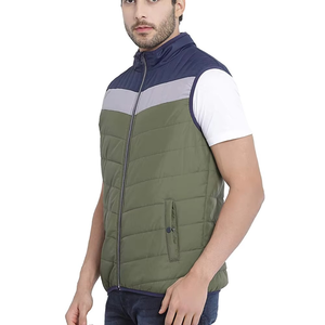 Veste matelassée sans manches décontractée pour homme, best-seller, coupe confortable, col montant, chaude pour l'hiver, pour l'extérieur, style urbain, manches longues - Product Image 4