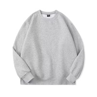 2025 automne nouvelle couleur unie col rond sweat décontracté pour hommes et femmes coupe ample intérieur Couple polyvalent haut à manches longues