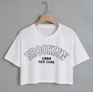 Tops cortos de verano para mujer a la moda, estilos informales de manga corta y sin mangas para ropa de calle de moda y trajes diarios - Product Image 6