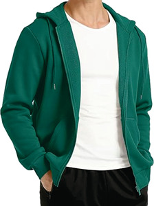 Venta al por mayor personalizado 3D Puff Imprimir Logo Hombres Sudadera con capucha de algodón mezclado Peso pesado de gran tamaño en relieve Cremallera completa Street Style Basics - Product Image 5