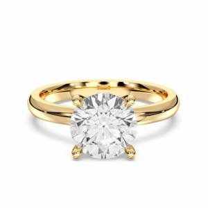 2.48 Carat E-F/VVS-VS Moissanite Round Shape Engagement <b>Ring</b> Solid Gold Prong <b>Set</b> Solitaire <b>for</b> <b>Women</b> - Product Image 1