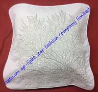 Parures de lit en tissu personnalisées de haute qualité, broderie à motifs végétaux, textiles de maison, oreillers, usage hôtelier et domestique, 100% coton