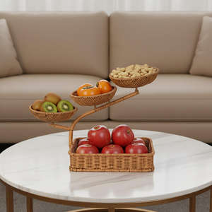 <b>Hot</b> Trend European-Style Creative Multi-Layered Snack Fruit Basket Plastic <b>Food</b> <b>Container</b> for Kitchen Living Room and Picnic Use - Product Image 2