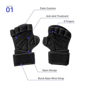 Guantes de entrenamiento Accesorios de fitness Deportes elegantes Gimnasio Entrenamiento Medio dedo Soporte de muñeca Guantes de levantamiento de pesas - Product Image 2