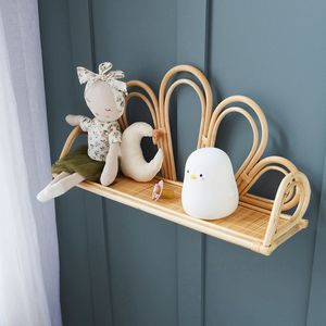 Rustic Handmade Rattan Wall Shelf With Natural Finished Ideal For Displaying Collectibles And Decorative Items In <b>Living</b> Rooms - Product Image 5