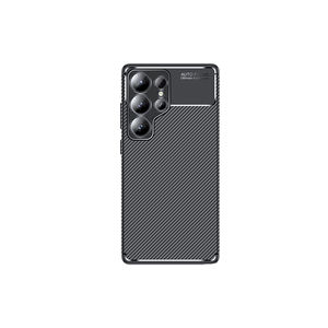 Coque en silicone anti-traces de doigts de qualité supérieure pour Samsung Galaxy S25 Ultra - ASMA Noir, revêtement de protection souple au toucher, doublure A24 - Product Image 3