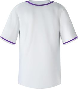 Jersey de equipo de béisbol de manga corta para hombre con botón liso hacia abajo Jersey liso Jersey de béisbol - Product Image 5
