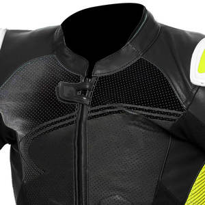 Combinaison de moto de course en cuir personnalisée pour hommes avec armure CE et doublure imperméable - Product Image 2