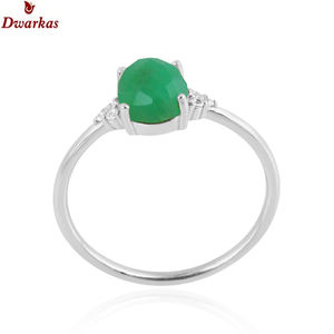 Anillos de Plata de Ley 925 con Ónice Verde y Circonitas, Joyería de Moda de Alta Calidad para Mujer, Regalo para Bodas y Fiestas - Product Image 1