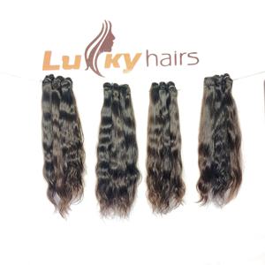 Cuticule brute alignée noir naturel ondulé vierge faisceaux prix usine non transformé Machine Double trame extensions de cheveux humains indiens - Product Image 2