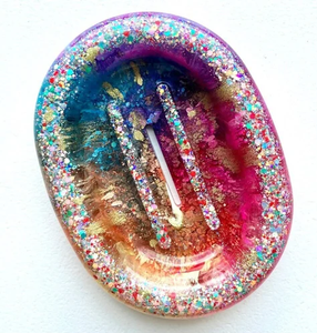 Porte-savon en résine Artisanat multicolore Conception différente Porte-savon en résine royale Artisanat de vaisselle - Product Image 6