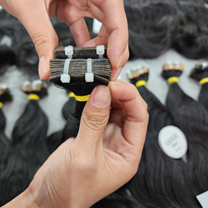 Extensiones de Cabello Vietnamita de Lujo 100% Alineadas con la Cutícula, Grado 12A Virgen, Cabello Natural Liso de Primera Calidad, Extensiones Adhesivas Invisibles, Ondulado Natural - Product Image 2