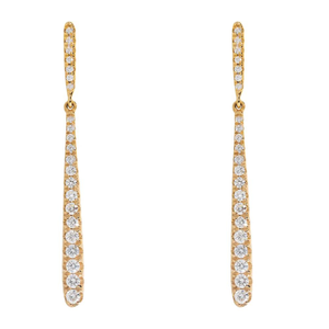 Boucles d'oreilles pendantes les plus vendues Moissanite Diamants Bijoux fins de luxe Boucles d'oreilles pendantes pour cadeau Or 14K - Product Image 1