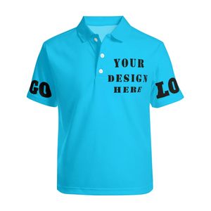 Polos de golf pour hommes en polyester Performance 100% à séchage rapide et à manches courtes pour polo motif tactique 3D technique de boutons foncés en tricot - Product Image 6