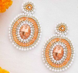 Premium Quality Seed Bead Embroidery <b>Earrings</b> Multi-Beaded <b>Earrings</b> Women Festive Party Jewelry At Best Price Beaded <b>Earrings</b> - Product Image 6