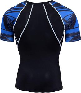 Conçu sur mesure pour hommes Rash Guard nouveau style sublimé à manches courtes séchage rapide polyester respirant caractéristique - Product Image 3