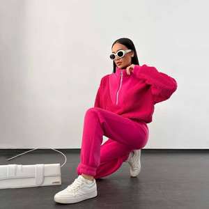 Sudadera de invierno de retales personalizada para hombre, media cremallera, cuello redondo, 100% algodón, transpirable, holgado - Product Image 5