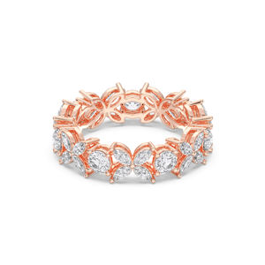 แหวนหมั้นเพชรสีเงินสเตอร์ลิงสีทอง3.15 CT Marquise CUT Moissanite Diamond Leaf-shaped - Product Image 2