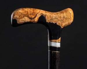 CANE COMFORTABLE NON SLIP WOODEN RESIN <b>WALKING</b> <b>STICK</b> with Multi Shape Stong <b>Handle</b> for Old Age People Rehabilitatio - Product Image 4