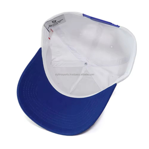 Custom Mexico 5 Panel a Frame Snap Back Hat Flag 3D M Embroidery Curved Bill Mexico Baseball Cotton <b>Cap</b> White Blue - Product Image 2