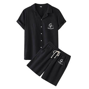 เสื้อยืดคอกลมคุณภาพสูง ระบายอากาศได้ดี ชุดเซ็ตเสื้อและกางเกงขาสั้นสำหรับผู้ชาย สีสันตามสั่ง ทรงหลวม สวมใส่สบายสำหรับฤดูร้อน ชุดลำลอง 2 ชิ้น ผลิตจากผ้าฝ้าย 100% ผลิตในประเทศปากีสถาน - Product Image 4