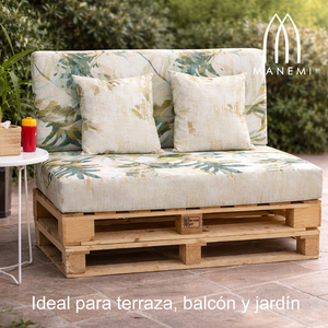 Set di 4 Cuscini Durevoli in Tessuto per Pallet da Esterno 120x80 + 120x50 cm, Spessore 12 cm, con Rivestimento Rimovibile per Divano da Giardino - Product Image 4