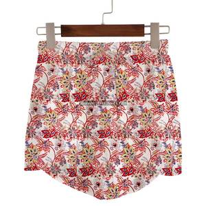 Shorts taille haute à imprimé floral pour femme – Nouveauté tendance, coupe ample et décontractée, idéal pour la maison – Short d'été à motifs imprimés pour femme - Product Image 3