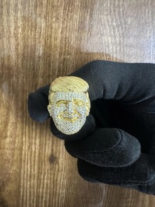 แหวนฮิปฮอปน้ำแข็งสีเงินสเตอร์ลิงประดับเพชรสเตอริงได้รับการรับรองการออกแบบใบหน้าของคุณเองสำหรับทุกเพศ - Product Image 2