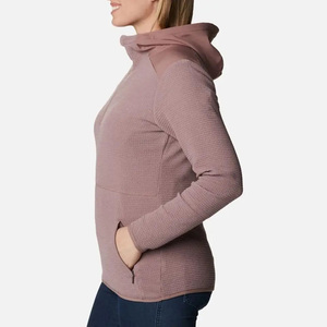 Sudadera con Capucha de Algodón de Manga Larga Informal para Mujer, Ropa de Calle de Alta Calidad con Diseño de Logotipo Bordado Personalizado, Media Cremallera de Invierno - Product Image 3