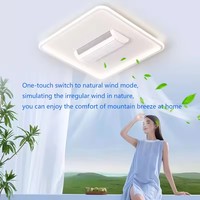 Ventilateur de Plafond Moderne Designer Luxe Décoratif pour Chambre ou Hôtel, Encastré Smart LED avec Télécommande