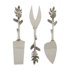 Ensemble de couteaux à fromage à manche en bois élargi outils de cuisine ensemble de fromage en acier inoxydable poli or ensemble de gadgets à fromage - Product Image 3