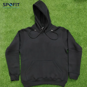 เสื้อฮู้ดผ้าฝ้าย100% แบบสวมหัวมีฮู้ดระบายอากาศได้ดีสำหรับผู้ชาย500GSM โอเวอร์ไซส์ทรงบ็อกซี่ฟิตเนส - Product Image 5