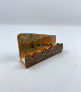 Tarjetero de Resina Cuadrado Grabado a Mano, Decoración de Oficina de Lujo, Exhibición Premium por Tradebyd - Product Image 1